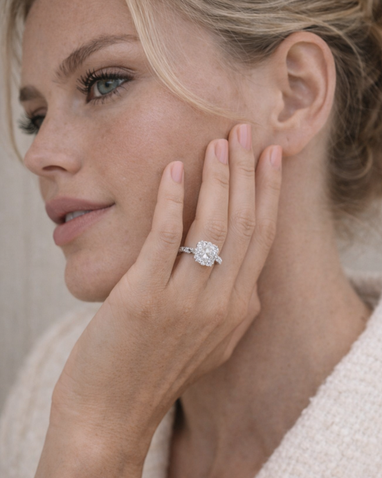 Aurelia Halo Engagement Ring